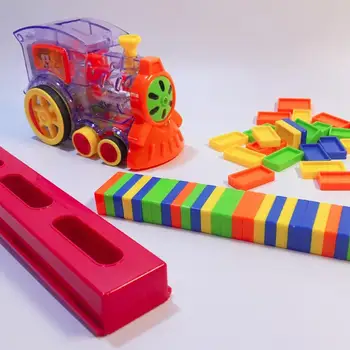 Kūrybos Domino Nustatyti Žaislas Traukinio Blokai, Automatinė, Kuriuo Funkciją Vaikams mokomieji Žaislai Vaikams Dovanos