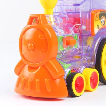 Kūrybos Domino Nustatyti Žaislas Traukinio Blokai, Automatinė, Kuriuo Funkciją Vaikams mokomieji Žaislai Vaikams Dovanos