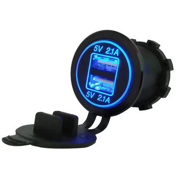 Automobilių, Motociklų 12V-24V Dual USB Įkroviklis Išmaniojo telefono Maitinimo Tabelt GPS Lizdo Adapteris, skirtas 