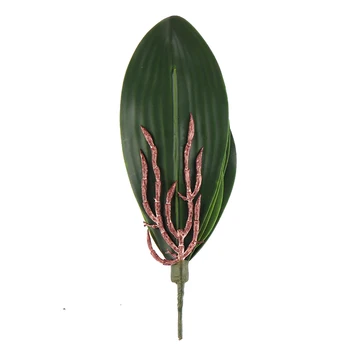 2vnt Nekilnojamojo Touch Phalaenopsis Lapų Dirbtinių Augalų Lapų Dekoratyvinės Gėlės, Pagalbinės Medžiagos, puošyba Orchidėja LeavesNEW