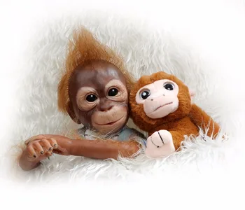 Naujas Stilius 20Inch Baby Doll Žaislas Beždžionė Audinio Organas, Silikono 52 cm Minkštas Macaco boneca Reborn Lėles Cosplay Ape Vaikų Dovanų