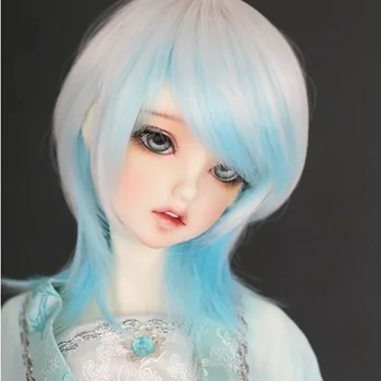 Allaosify Bjd 1/3 1/4 1/6 Giant Baby Doll Perukas Imitacija Korėjos Plaukų Sumaišyti Su Gradient Trumpų Plaukų
