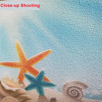Custom Freskos Papel De Parede 3D Mėlynas Dangus, Balti Debesys Pajūrio Kraštovaizdžio Smėlio Paplūdimio Foto Fone Sienų Tapyba Kambarį