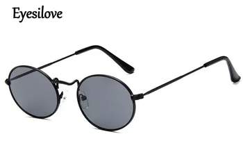 Eyesilove klasikinis apvalūs akiniai nuo saulės mados moterų, prabangos danga veidrodėliai saulės akiniai vyrai metalo sunglass gafas uv400 daug spalvų