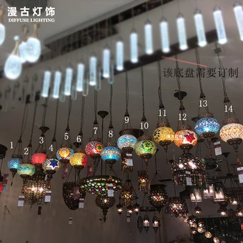 Kavos restoranas pendantTurkey vieną vadovas mažas pakabukas lempos, lemputės, apšvietimo spalvos stiklo mozaikos meno kūrybos zcl ZA BXY21