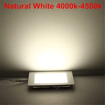 20pcs 9W Aikštėje LED Panel Šviesos Embedded Šviesa su vairuotoju 85-265V Šiltai Balta/Natūrali Balta/Šaltai Balta DHL Nemokamas Pristatymas