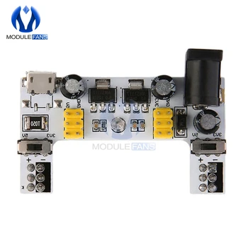 MB102 Micro USB Sąsaja Breadboard Maitinimo Modulis MB-102 Modulis Arduino Balta 5V 3.3 V, 2 Kanalo Valdyba
