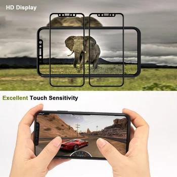 5D Lenktas Grūdintas Stiklas iPhone 6 6S 7 8 Plus X Pilnas draudimas Screen Protector Filmas 