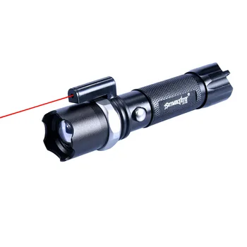 Raudona lazerio sukasi fokusavimas, LED glare žibintuvėlis Lauko kempingas medžioklės žibintuvėlis Įkraunamas su 18650 baterija