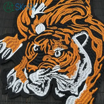 Siuvinėjimo tigras nėrinių pleistras 3D didelės aplikacijos, nėrinių audinys, T-marškinėliai, megztinis kailis drabužius 