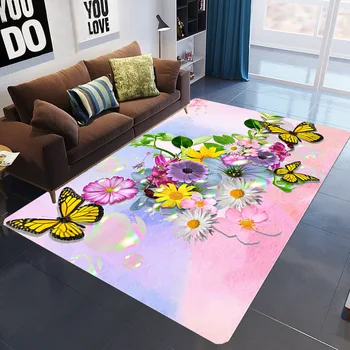 Abstraktus peizažas kambarį kilimas modernus pagalvėlių, miegamasis, vaikų kambarys žaisti kilimas spalvingas salonas grindų kilimėlis namų dekoro