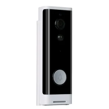 AM05-1080P WiFi Vaizdo Doorbell vaizdo Kameros Vandeniui PIR Judesio Aptikimo Plataus Kampo Belaidžio Durų Saugumo Baterija Fotoaparatas Baltas
