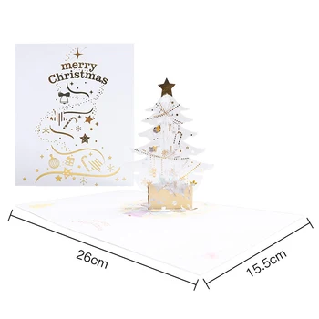 Kalėdų kortelė kietų kristalų kalėdų eglutė Kalėdų palaima Padėkos Valentino šeimos ir draugų diena kortelė