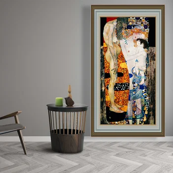 Gustav Klimt Trijų Amžiaus Moteris, Aliejus, Drobė, Tapyba, Plakatas Spausdinimo Skandinavijos Sienos Meno Nuotrauką Kambarį namų dekoro