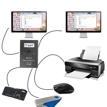 TAI-Gerai USB Spausdintuvo Bendrinimą Prietaisas Gali Būti Prijungtas prie USB Optinį Diską, Multi-Kompiuterio Konverteris, Klaviatūrą ir Pelę Jungiklis
