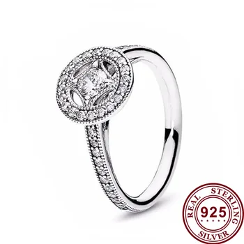 Originalus 925 кольцо Sidabro Visos Žiedas Šviesą Sidabro Turas Su Crystal Cz Visos Žiedas Moterims Vestuves Dovanų bižuterijos