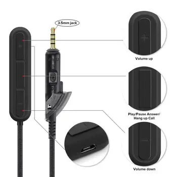 Bluetooth 5.0 Stereo Audio Adapteris Belaidė laisvų Rankų įranga Imtuvas Bose Ramioje Komfortą QuietComfort 15 QC 2 QC15 QC2 Ausines