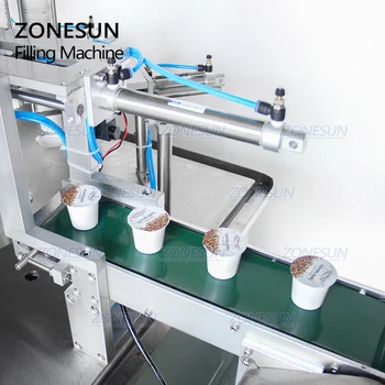 ZONESUN GF900C Automatinė Pripildymo Ir Sandarinimo Mašinos, Pneumatiniai Sukamuosius Vandens Pieno Puodelio Skysčio Kavos Kapsulių Užpildymo mašinos