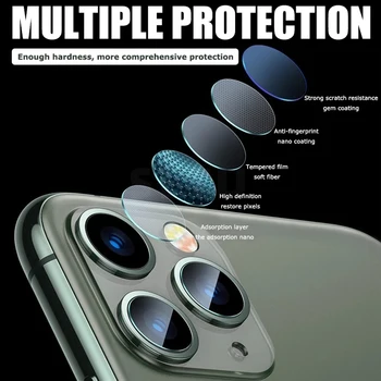 3/2/1Pcs Fotoaparato Lęšis iphone 12 mini pro 11 XS Max XR X 8 7 plius Kamera raštas Stiklo iphone SE 2020 telefono screen protector