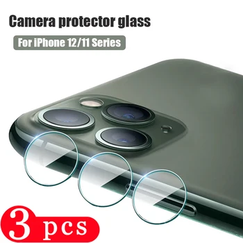 3/2/1Pcs Fotoaparato Lęšis iphone 12 mini pro 11 XS Max XR X 8 7 plius Kamera raštas Stiklo iphone SE 2020 telefono screen protector