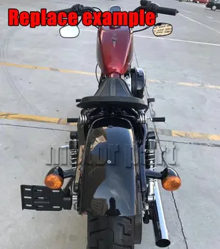 Reguliuojamas Side Mount Licenciją Plokštės Rėmas Laikiklis Laikiklis Wih LED Šviesos Harley Sportster XL 883 1200 XL883 XL1200 48 72