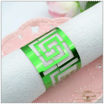Individualų pjovimas lazeriu vestuvių dekoravimas stalo puošmena popieriaus, servetėlių žiedai didmeninė