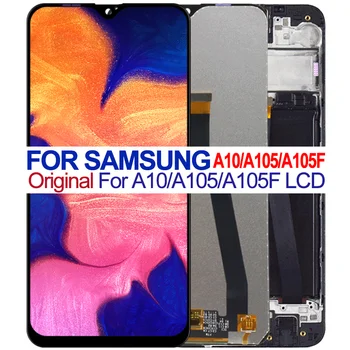 Originalus LCD Samsung Galaxy A10 LCD Ekranas Jutiklinis Ekranas skaitmeninis keitiklis Asamblėjos Galaxy A10 A105 A105F SM-A105F Lcd