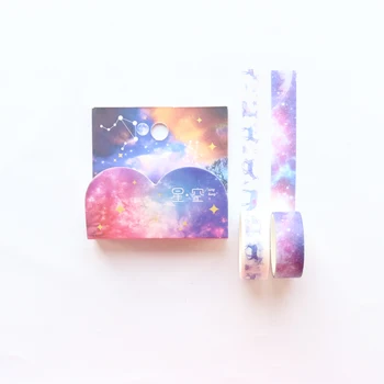 Domikee naujas mielas Japonų animacinių filmų dangaus žvaigždžių keliautojas leidinys dekoratyvinis washi tape roll saldainiai 