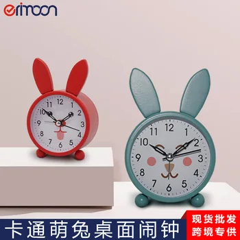 DeskClock Animacinių filmų staliukas Vaikai Kambario Dekoro horloge de biuro Reloj de dibujos nino hogar dormitorio lt forme lapin