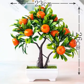 1Pc Dirbtinių Vaisių Apelsinų Medis Bonsai Vaisių Biure Sodo Darbalaukio Šalis Dekoro Namų Dirbtinis, Netikras Vazoninių Ornamentu