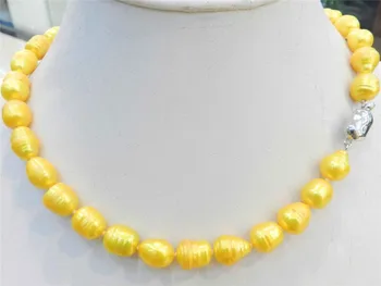 Naujas 10-11mm kultūringas gėlavandenių perlų papuošalai karoliai 18inch