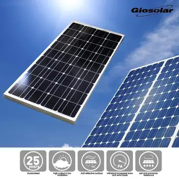 Giosolar 200 W 12 Voltų Monokristalinius Saulės Skydelis Rinkinys su 40A MPPT Valdiklis Saulės už RV Valtis Off-Grid Baterijų Sistemos