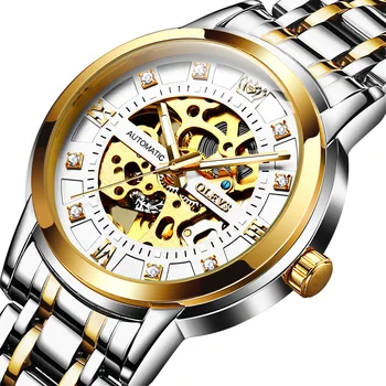 Vyrų Reikalas Prekės Automatinis Mechaninis laikrodis Pasienio Populiarus Tuščiaviduriai DiamondInlaid Šviesos Vandeniui vyriški Žiūrėti