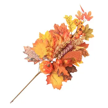 Helovinas auginiai durų kabo derliaus šventė rotango papuošalai darbastalio apdaila baro moliūgų dekoro klevo lapas 30S9