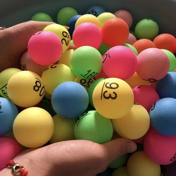 Vienos Pakuotės Spalvos Ping Pong Skaičių Kamuoliukus 40mm 2.3 g Pramogų Loterijos Maišyti Spalvas, Žaidimų ir Veiklos Reklama