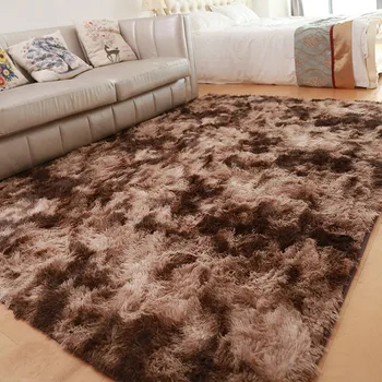 Gradientas storas storas ilgaplaukis minkštus skalbti mašinoje poliesterio pluošto kilimėlį, svetainė, miegamasis neslidus kilimėlis tatamio kilimas