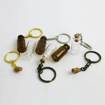 360 x 3 ml Skaidraus Gintaro Mini Stiklo Butelis Su Key Chain Reguliuojamas Vestuvių Dovaną, Naudojant Gražių Moterų