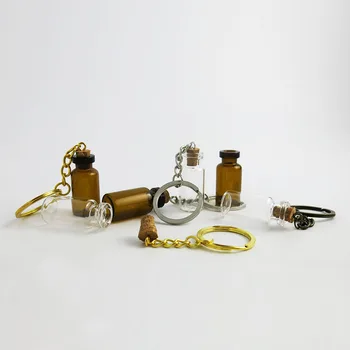 360 x 3 ml Skaidraus Gintaro Mini Stiklo Butelis Su Key Chain Reguliuojamas Vestuvių Dovaną, Naudojant Gražių Moterų