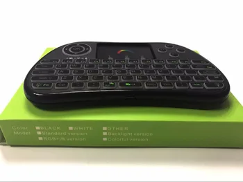 I86 Apšvietimu Belaidės Mini Klaviatūra ir Nuotolinio Valdymo Spalvinga Apšvietimo Oro Pelės Android TV Box IPTV Xbox PS3 Gamepad pk I8