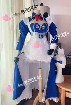 [Individualų] Anime Fate/Grand Kad Altria Pendragon Kambarinės Apranga, Suknelė Cosplay Kostiumas Moterims Halloween Carnival Nemokamas Pristatymas