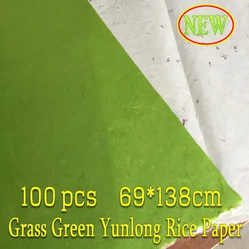100 lapų pakuotėje Nauja žolė žalia ryžių popieriaus Kinijos Yunlong Xuan popieriaus Menininko Tapyba, kaligrafija
