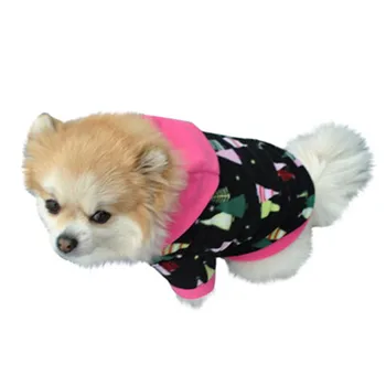 šuo paltai ir megztinis šunelis Mažylis Gobtuvu Sweatershirt Vilnos Širdies modelio spausdinimo Šiltas Kailis Drabužius 2019 Hoodies Striukė 2019