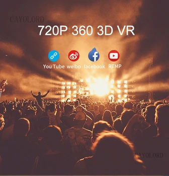 3D 360 VR Panoraminis Kamera 720P Vaizdo įrašymas Fotografijos Žiūrėjimo Sporto Dviračiu Keliauti Plataus Kampo Comcorder iphone 