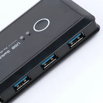 USB 2.0 Selektoriaus Jungiklis 4 Port USB Bendrinimo Switcher PC Skaitytuvo, Pelę, Spausdintuvą, Klaviatūra, Monitorius, USB Jungiklis