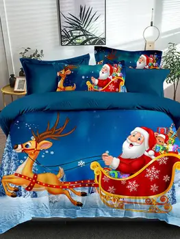 3D Kalėdų Dizaino Šalikas Atveju Antklodė Antklodė Padengti Patalynės Komplektas Twin Karalius ir Karalienė Dvigubai Vieno Dydžio Namų Tekstilės