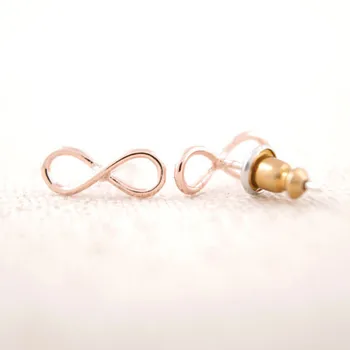 Boho Kietas Mielas Korėjos 8 Rose Gold Femme Stud Auskarai Mažas Smeigės Geometrinis Mini Earing Sidabro Spalvos Auskarai Boucles d ' oreille