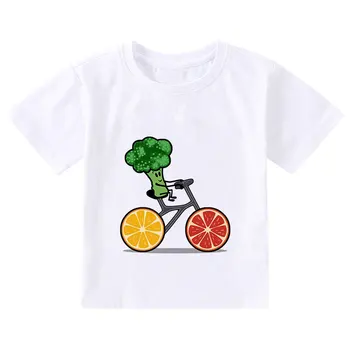 Vasaros 2020 Naujas Spausdinti Berniukai Tshirts Vegetarizmo Marškinėliai Enfant Harajuku Daržovės Vaikams Tshirts Mergaitėms Įgulos Kaklo Drabužiai