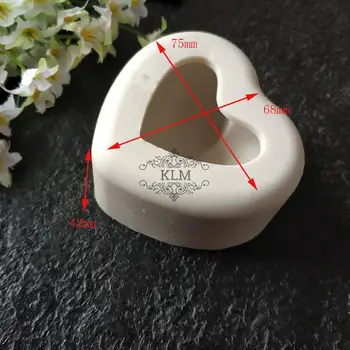 3D meilės silikono formos, Širdies formos šokoladiniai silikono formos Muilo, Žvakių liejimo formų KLM-0081