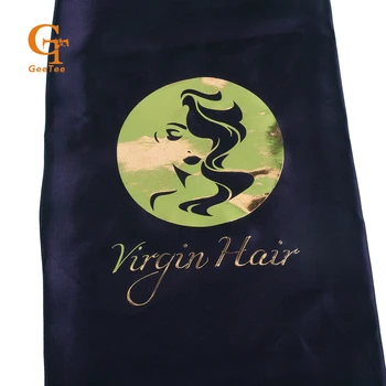 Logotipą pavadinimas virgin plaukai pratęsimo pakuotę satino maišeliai,lipni, plaukų pluoštas wrap lipdukai, pirmojo spaudimo plaukus pakavimo rinkinys