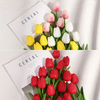 10VNT Dirbtinių Gėlių Nekilnojamojo Touch Gėlės, Vestuvių Papuošimas, Gėlių Namų Puošybai Gėlių Modeliavimas Augalų